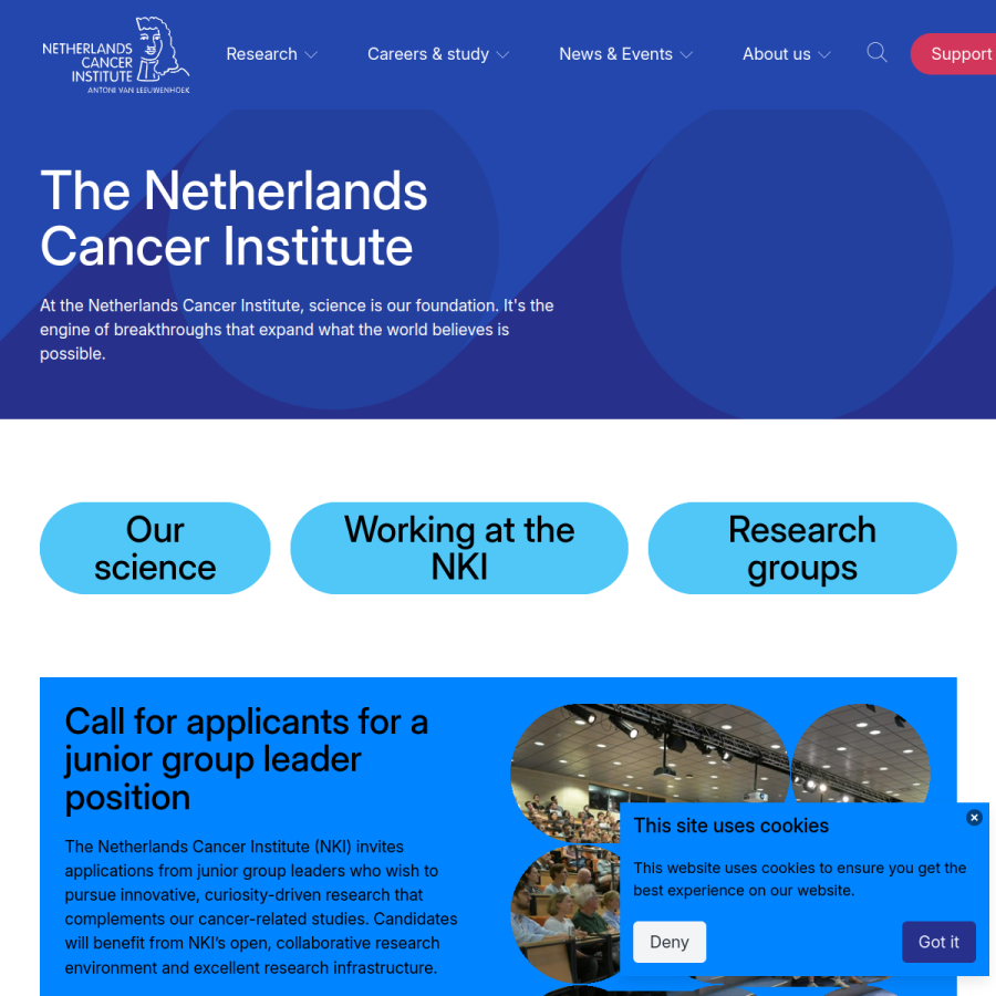 nki.nl homepage screenshot