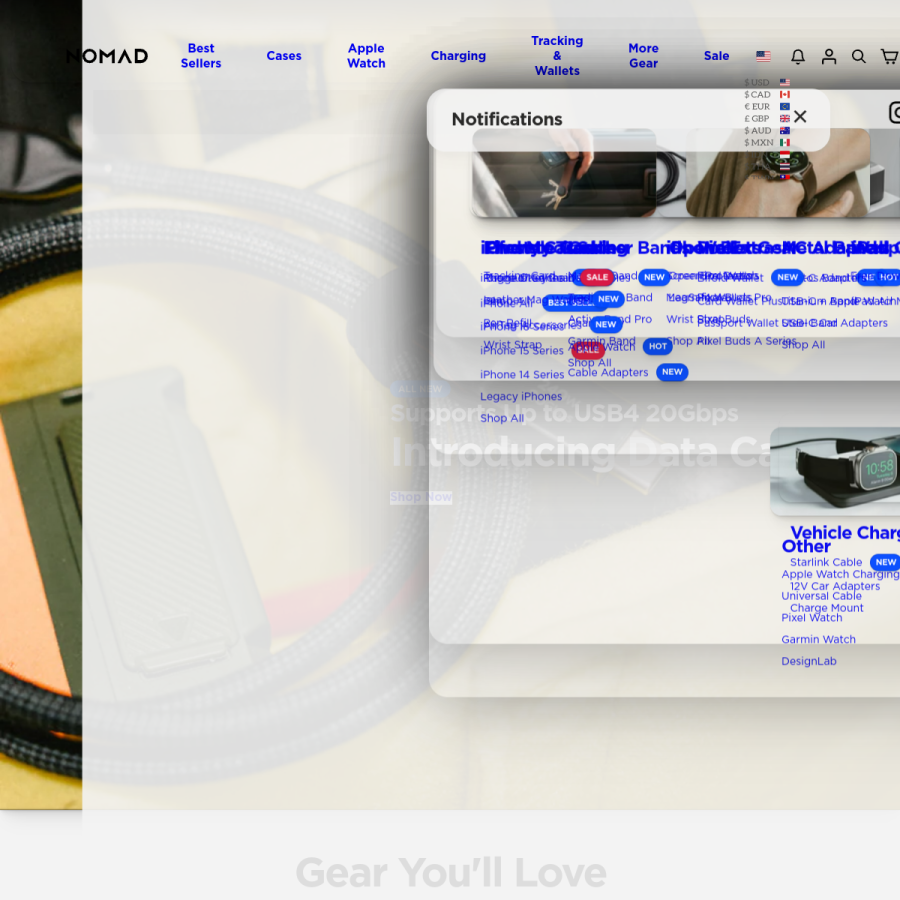 nomadgoods.com homepage screenshot