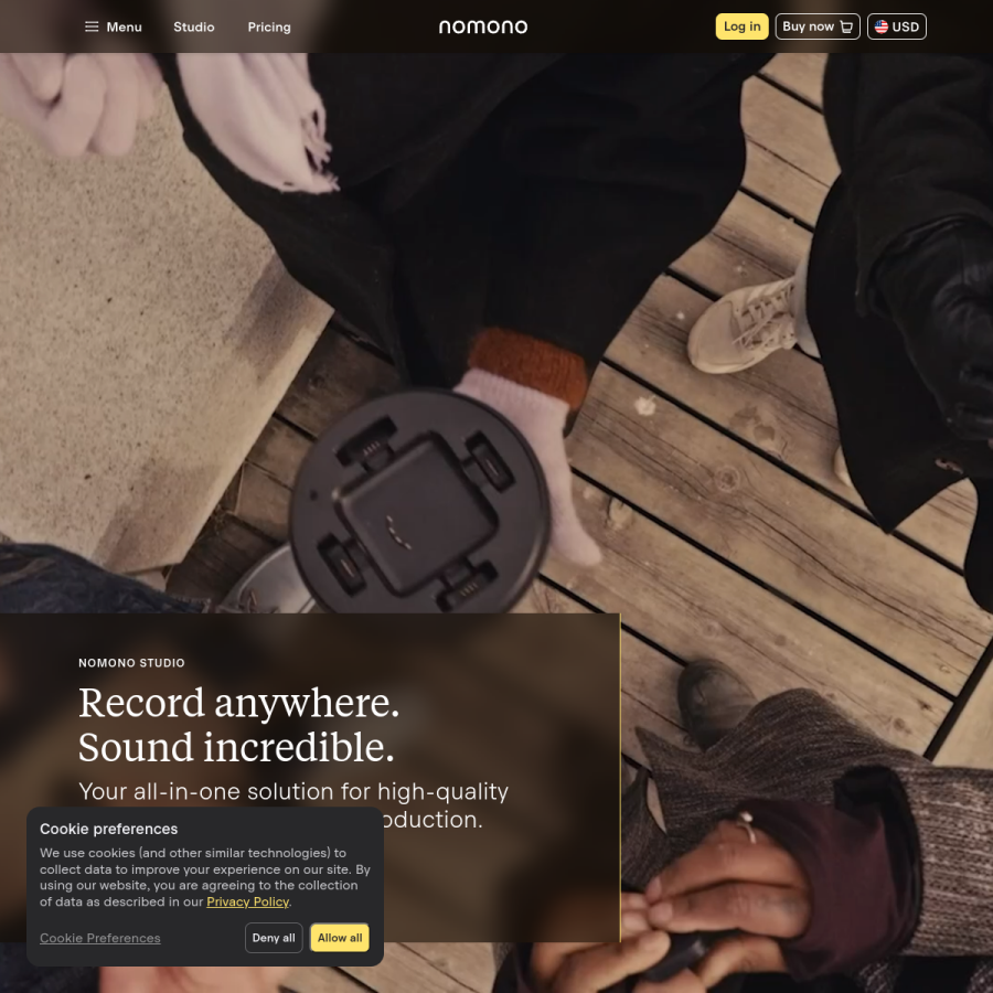 nomono.co homepage screenshot