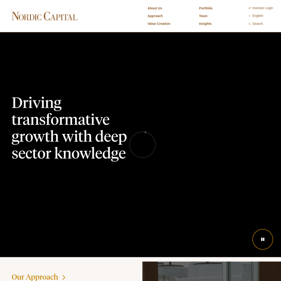 nordiccapital.com homepage screenshot