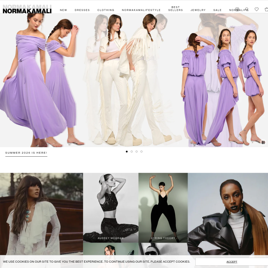 normakamali.com homepage screenshot