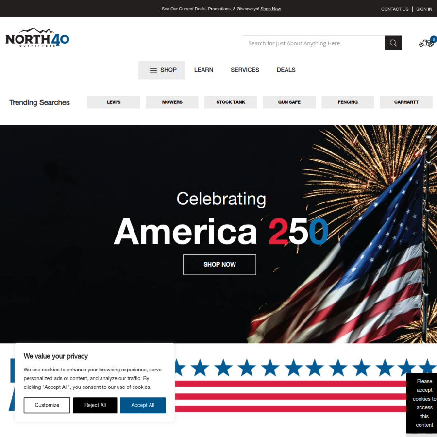 north40.com homepage screenshot