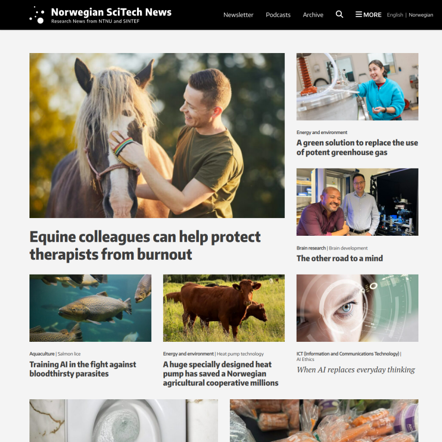 norwegianscitechnews.com homepage screenshot