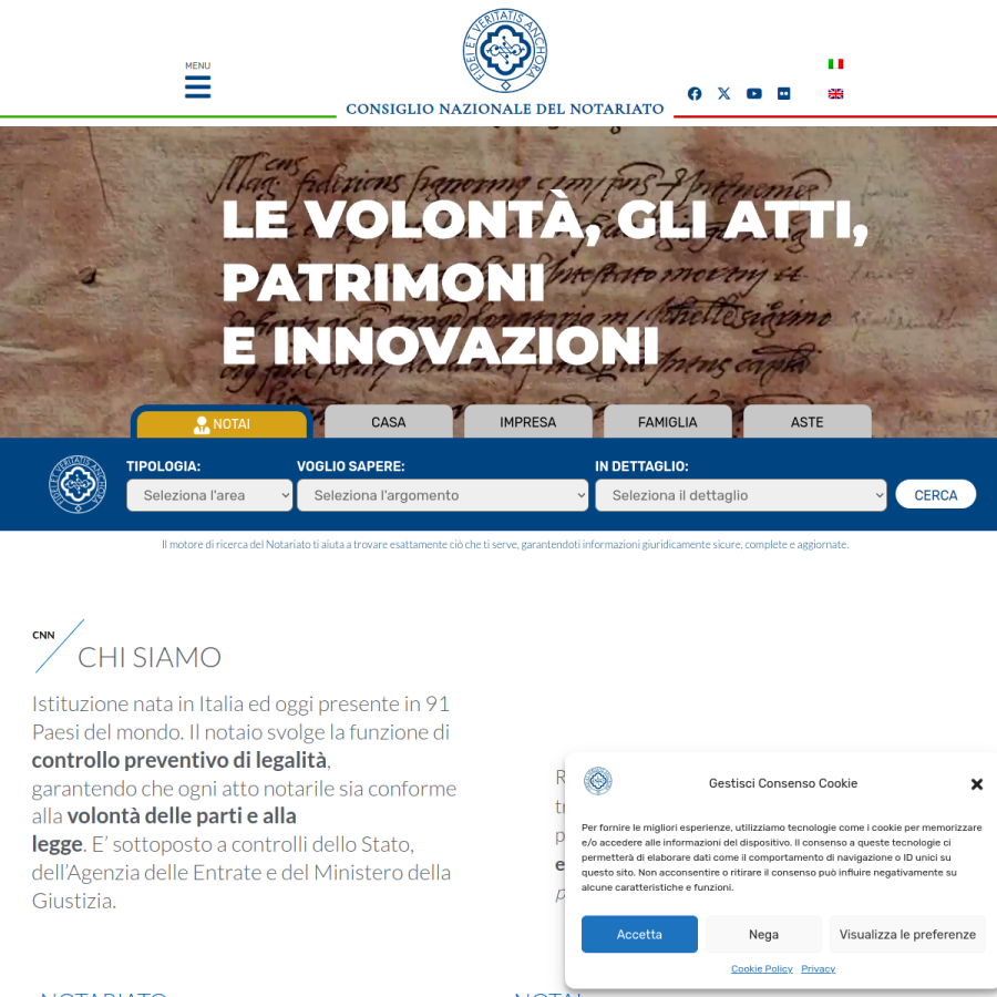 notariato.it homepage screenshot