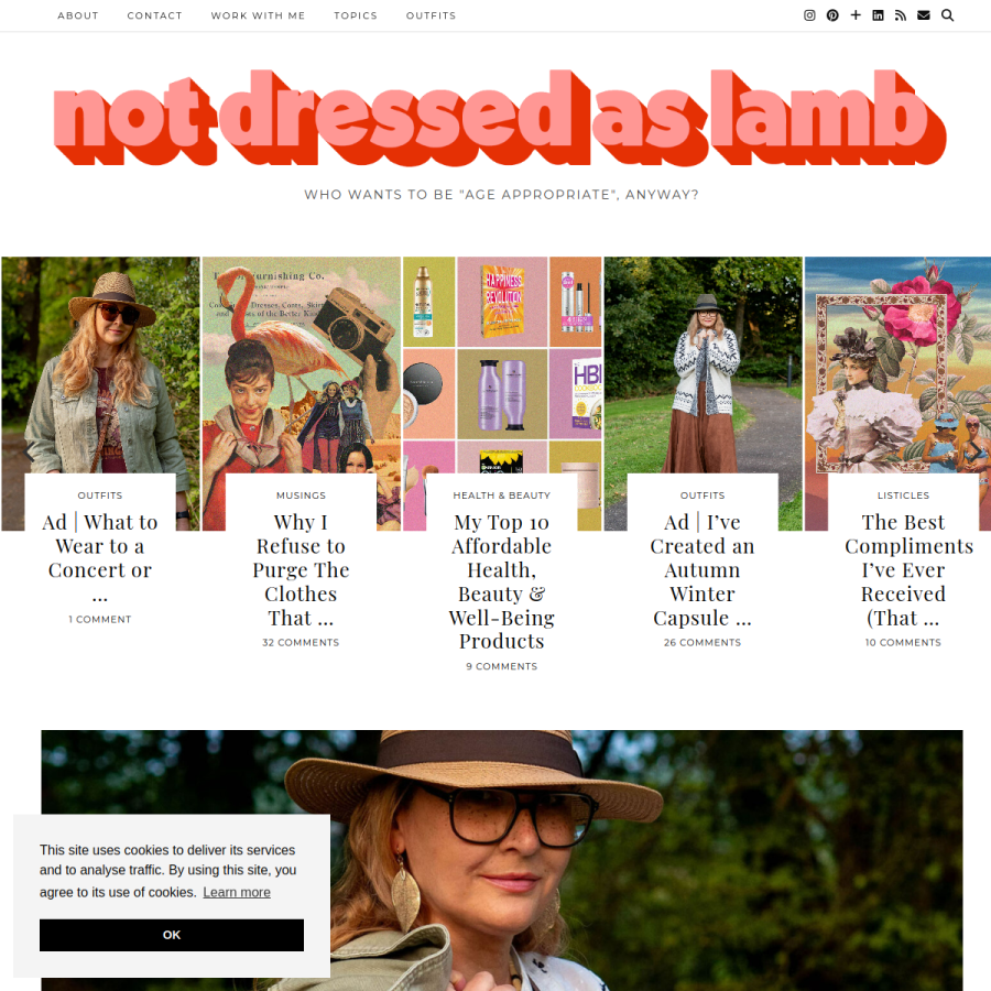notdressedaslamb.com homepage screenshot