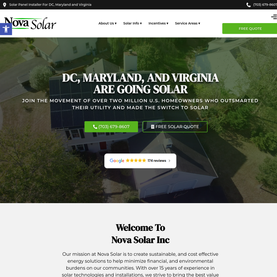 novasolar.com homepage screenshot