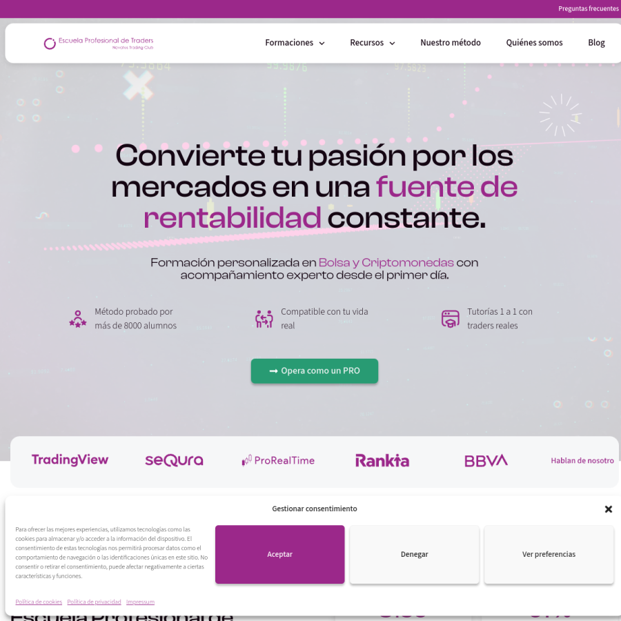 novatostradingclub.com homepage screenshot