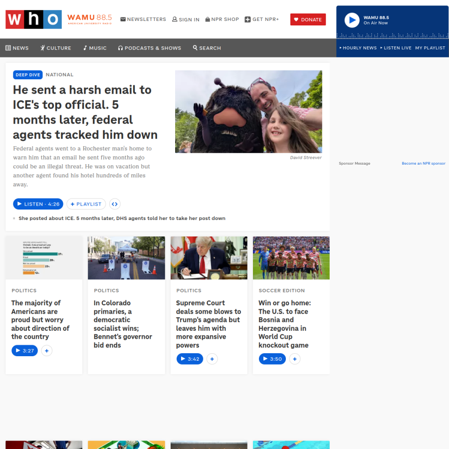 npr.org homepage screenshot