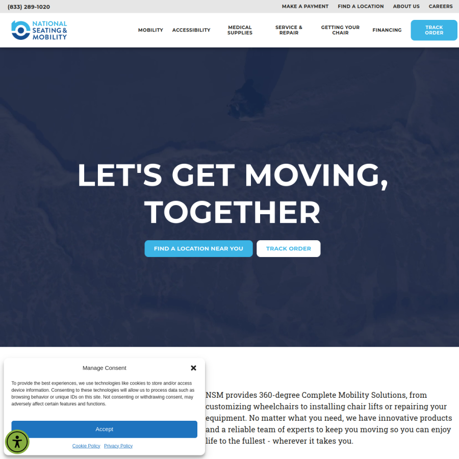 nsm-seating.com homepage screenshot