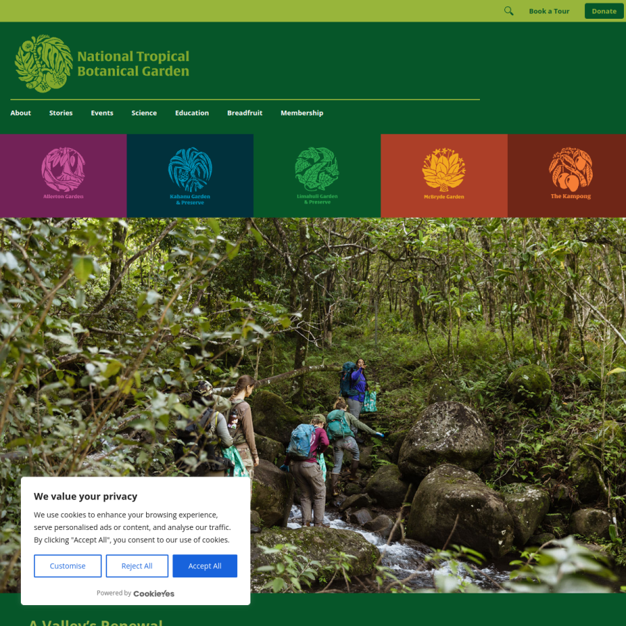 ntbg.org homepage screenshot