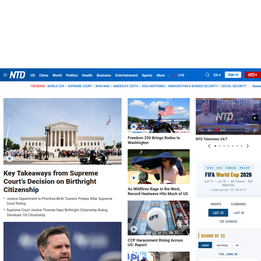 ntd.com homepage screenshot