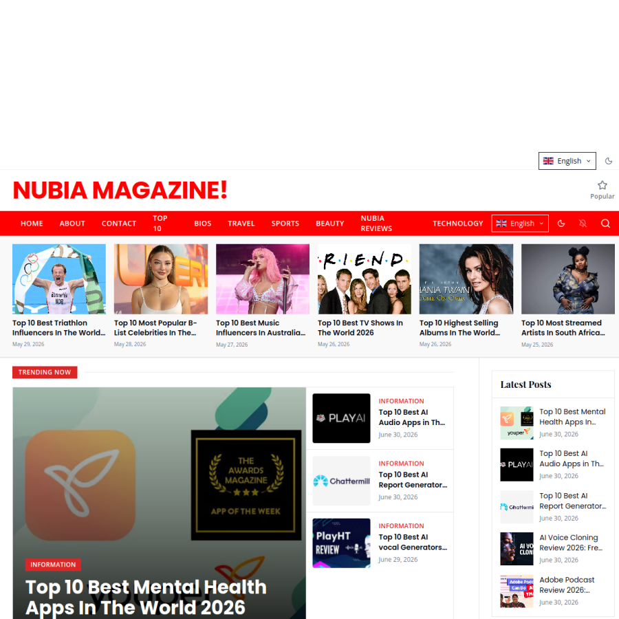 nubiapage.com homepage screenshot