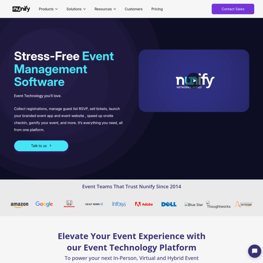 nunify.com homepage screenshot