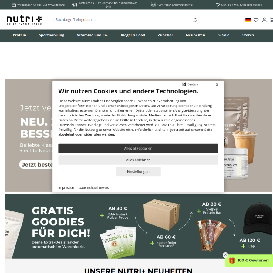 nutri-plus.de homepage screenshot