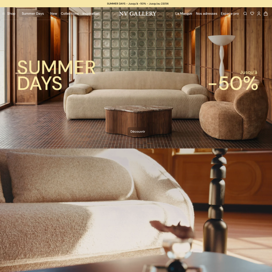 nvgallery.com homepage screenshot