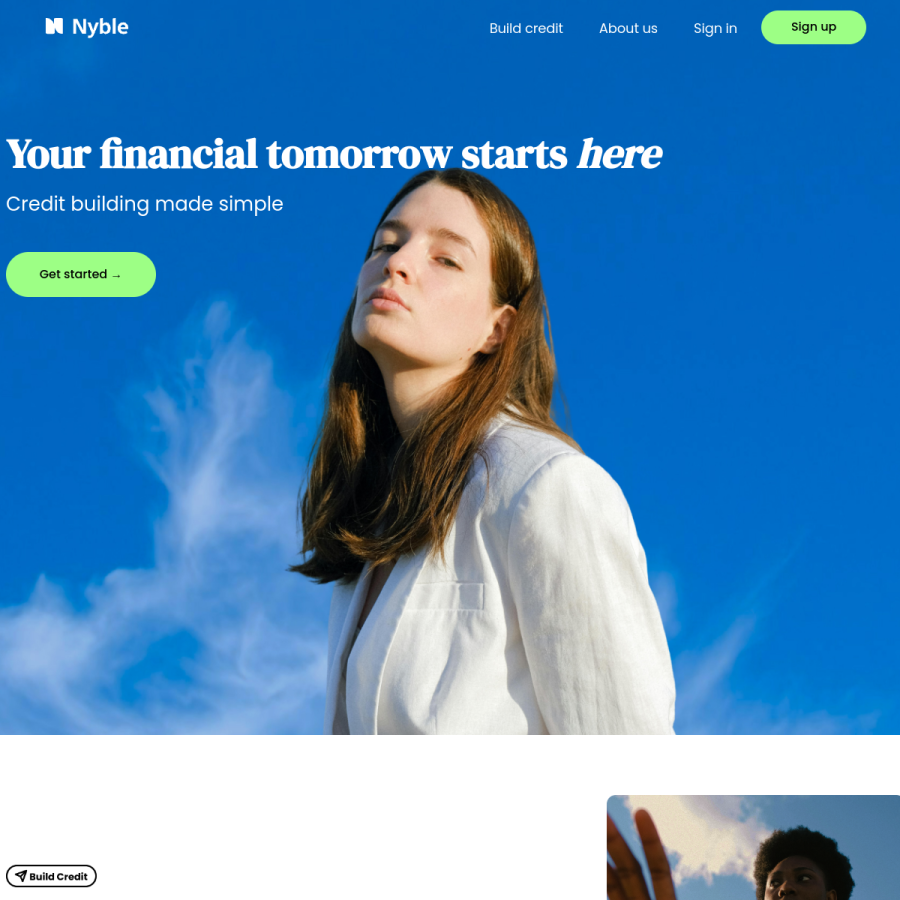 nyble.com homepage screenshot