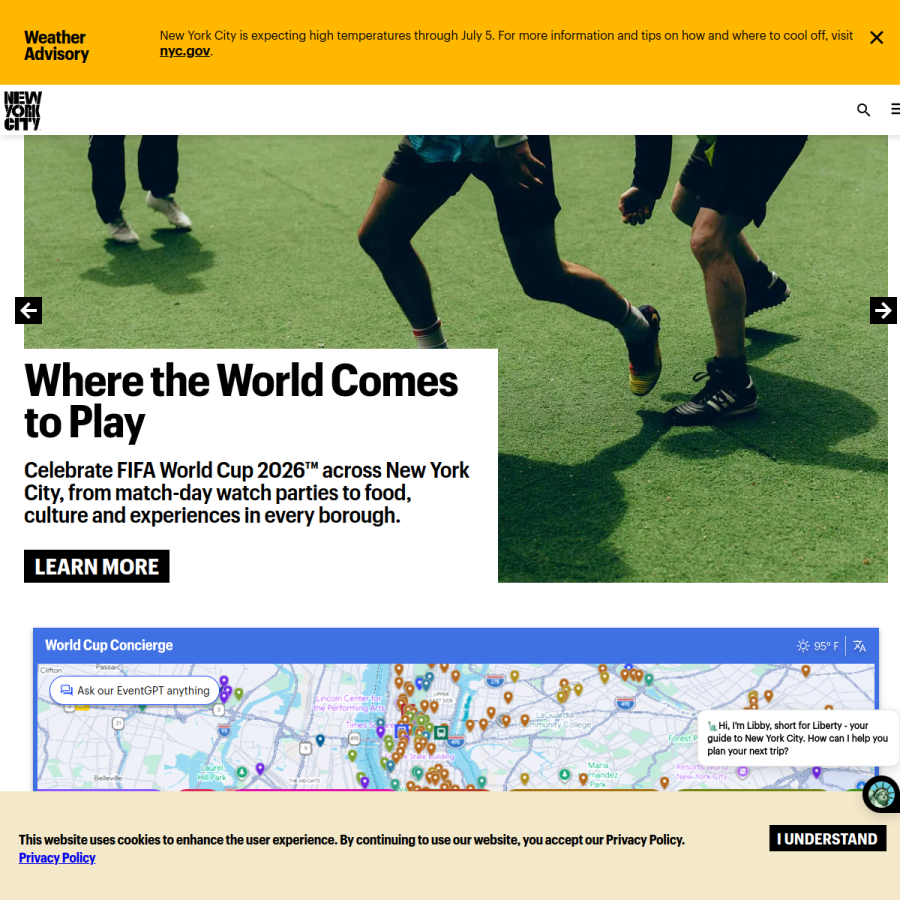 nycgo.com homepage screenshot