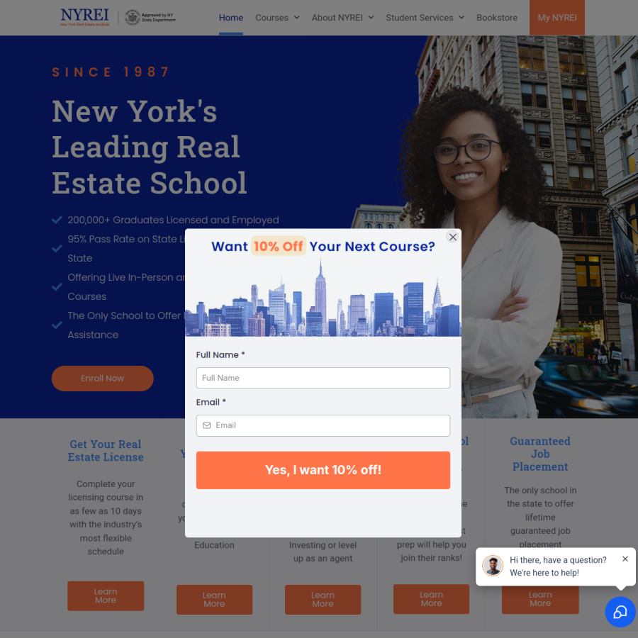 nyrei.com homepage screenshot