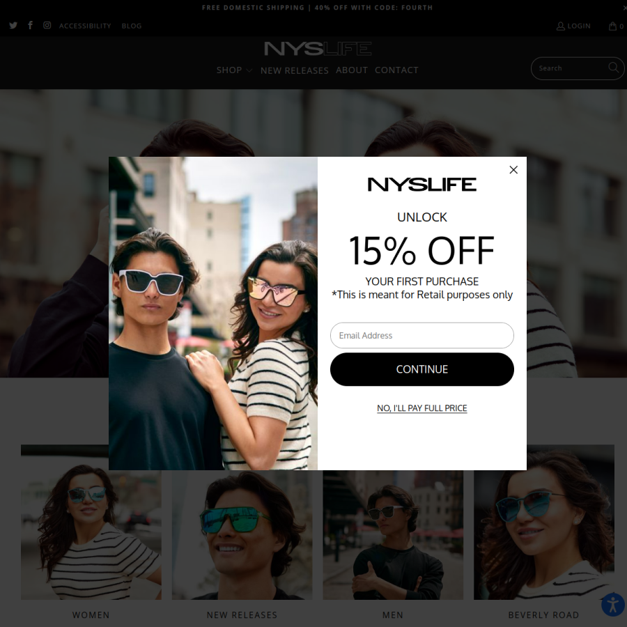 nyscollection.com homepage screenshot