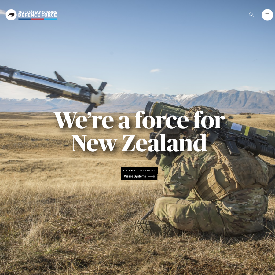 nzdf.mil.nz homepage screenshot
