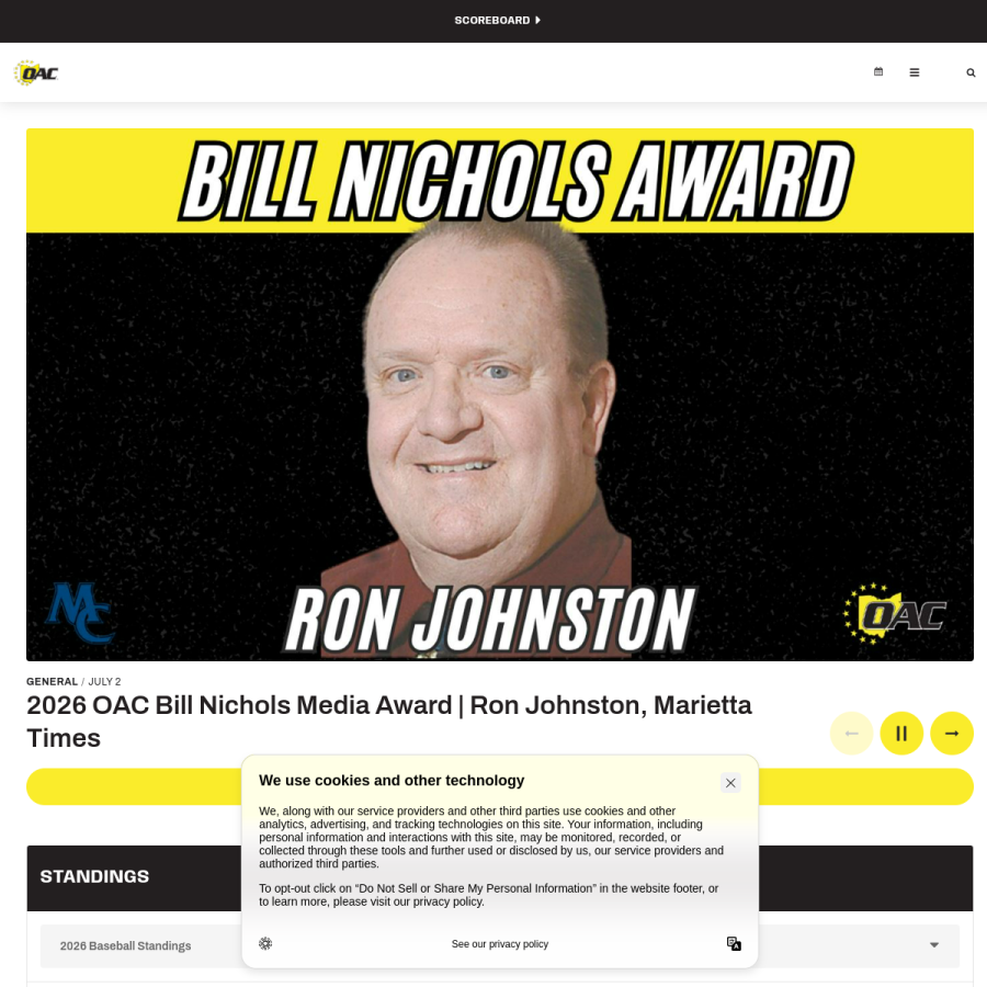 oac.org homepage screenshot