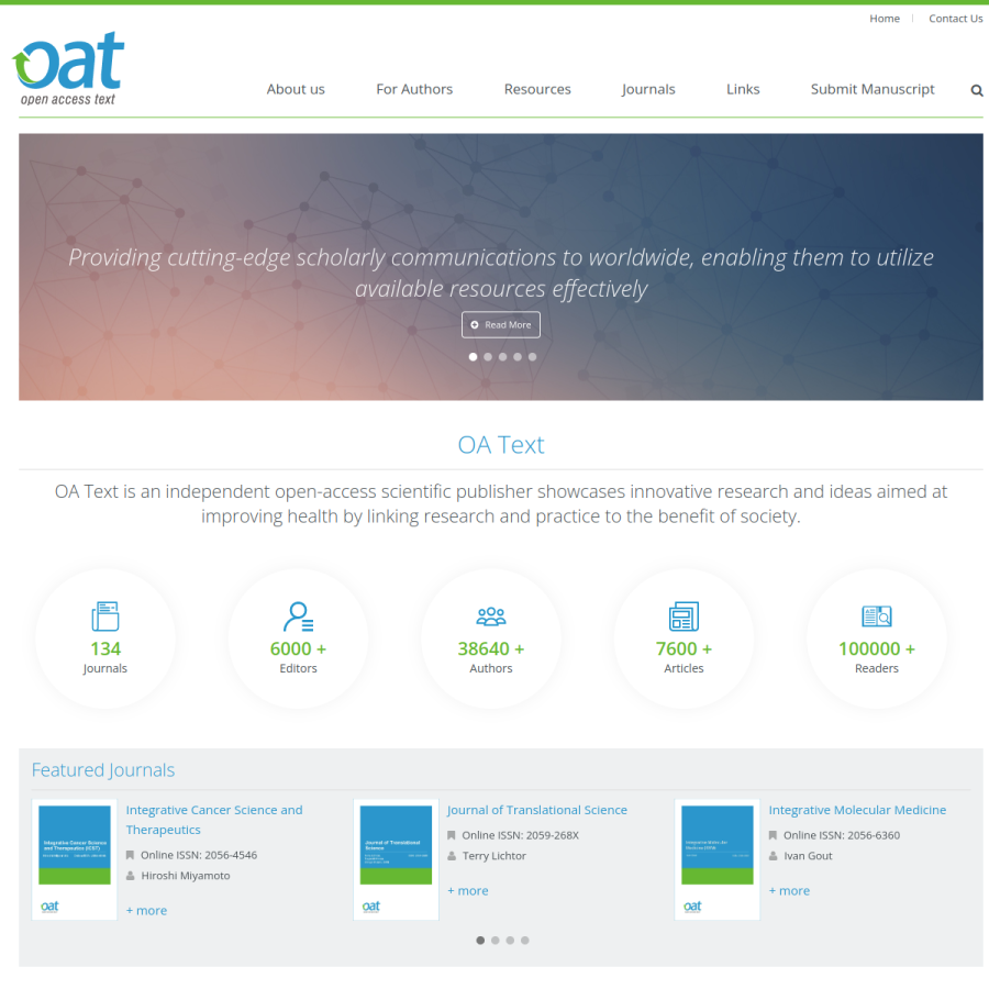 oatext.com homepage screenshot