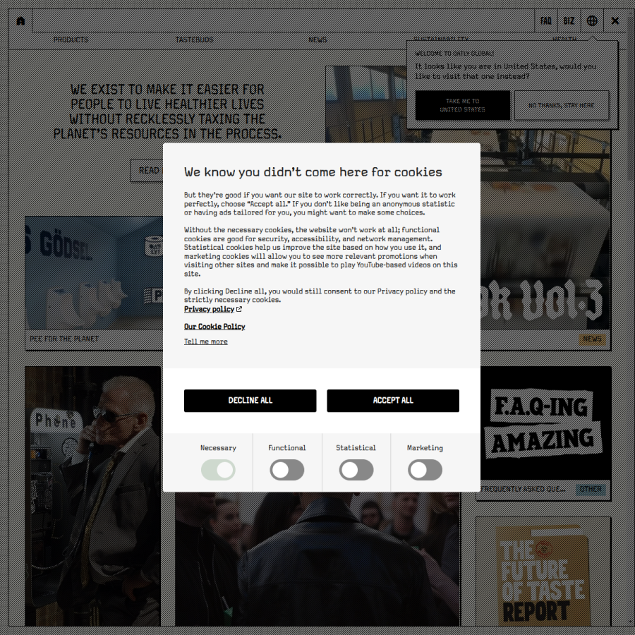 oatly.com homepage screenshot