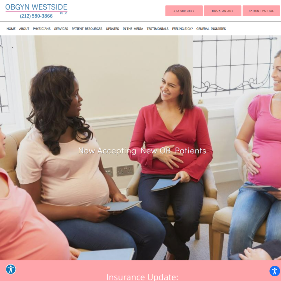 obgynwestside.com homepage screenshot