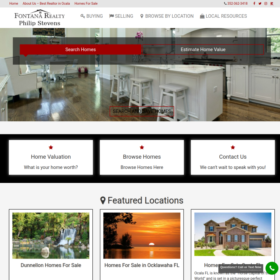 ocalarealtyexperts.com homepage screenshot