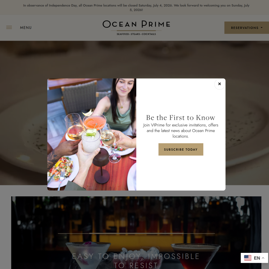 ocean-prime.com homepage screenshot