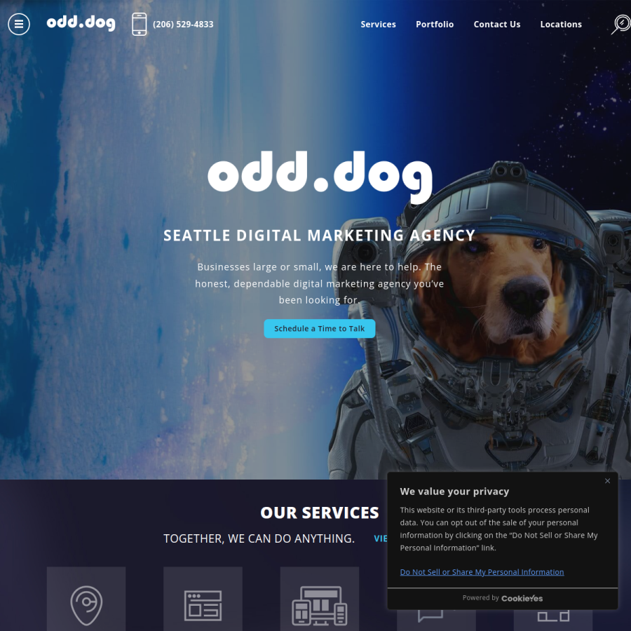 odd.dog homepage screenshot