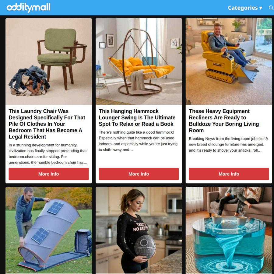 odditymall.com homepage screenshot