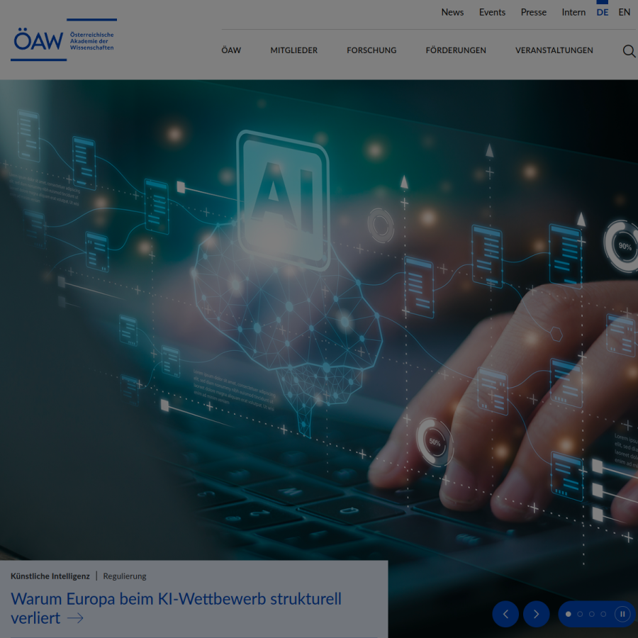 oeaw.ac.at homepage screenshot