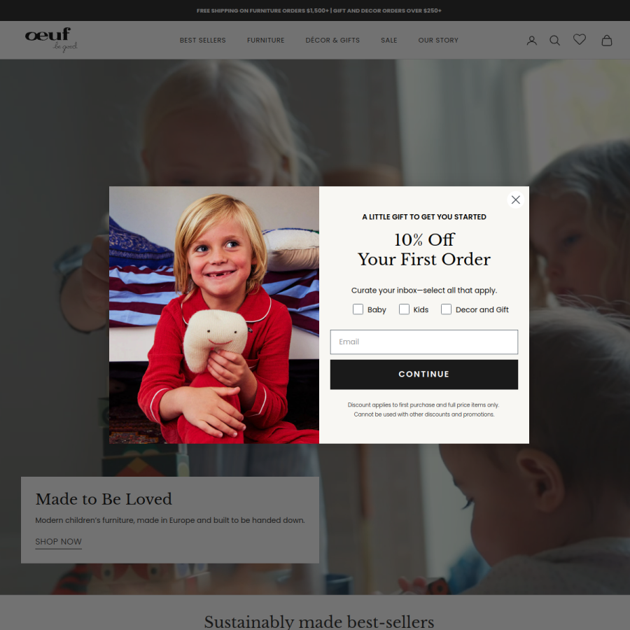 oeufnyc.com homepage screenshot