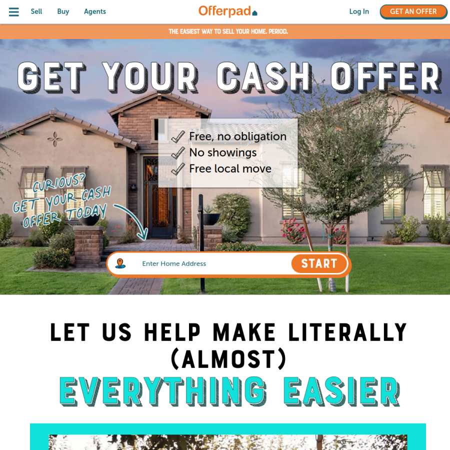 offerpad.com homepage screenshot