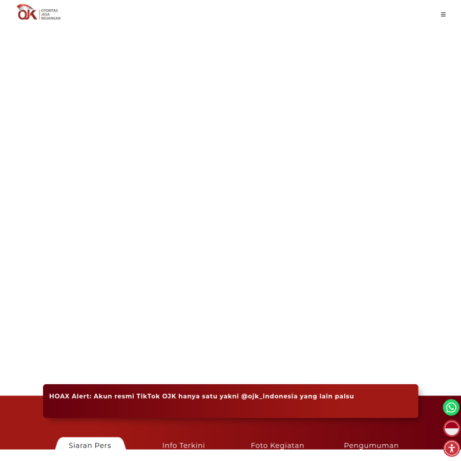 ojk.go.id homepage screenshot