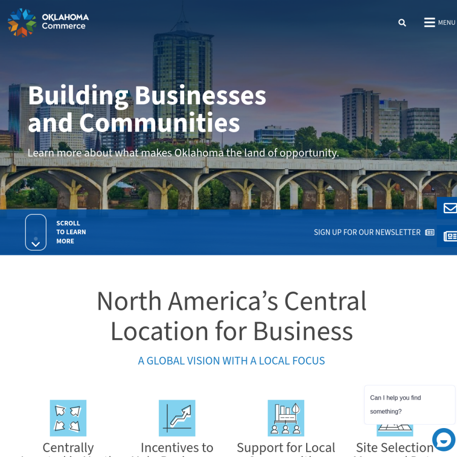 okcommerce.gov homepage screenshot