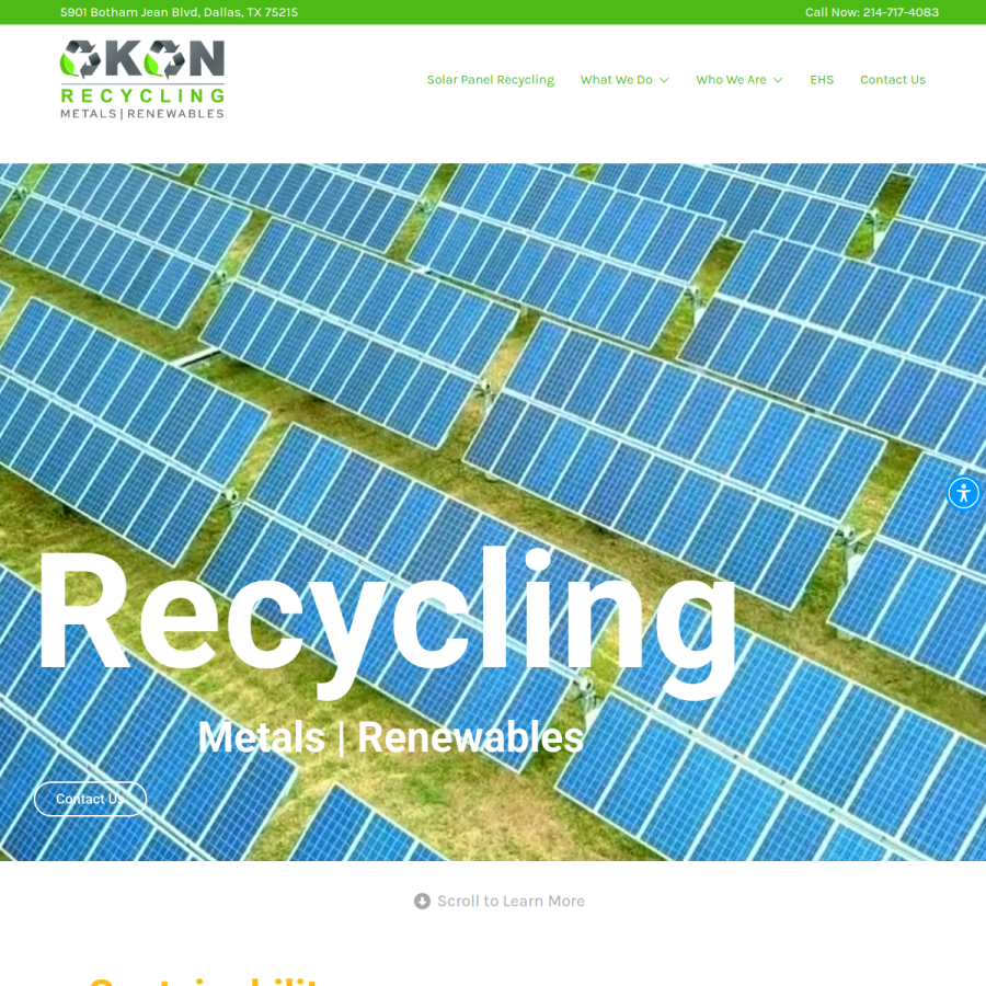 okonrecycling.com homepage screenshot