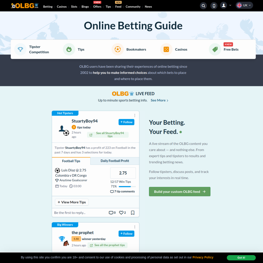 olbg.com homepage screenshot