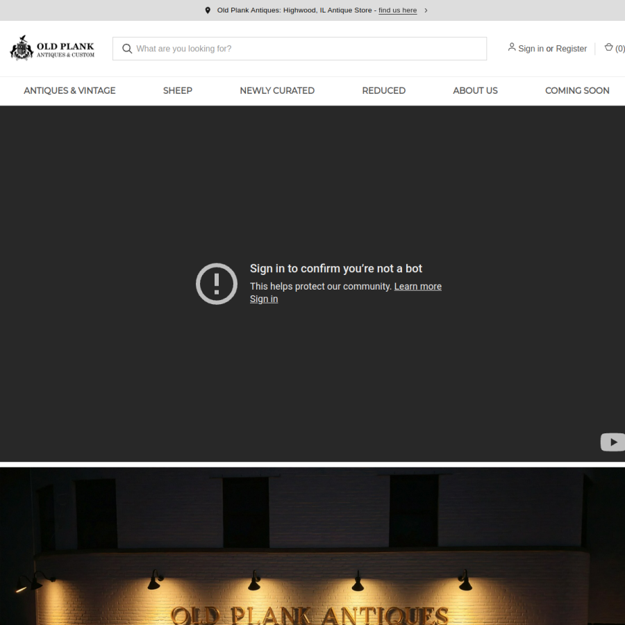 oldplank.com homepage screenshot