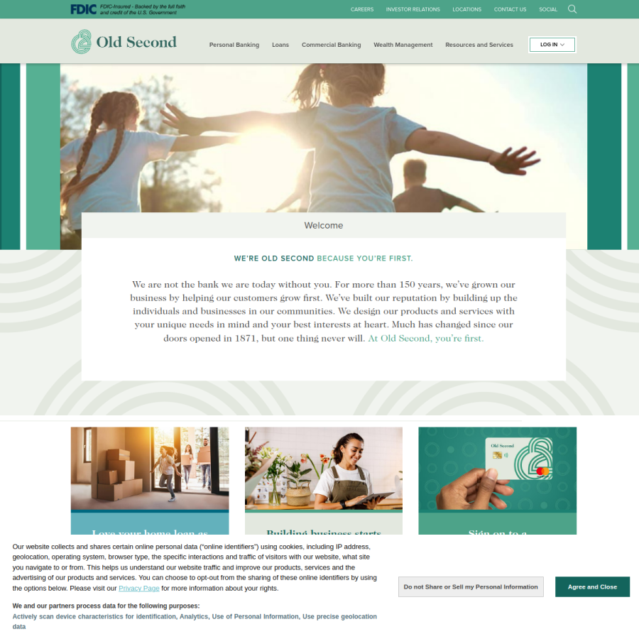 oldsecond.com homepage screenshot