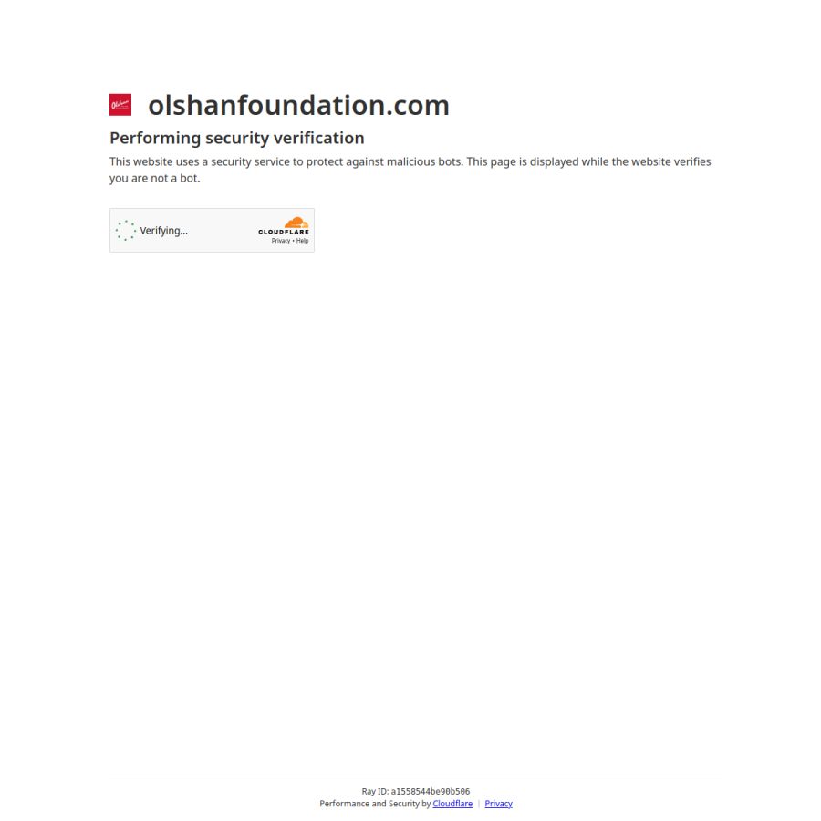 olshanfoundation.com homepage screenshot