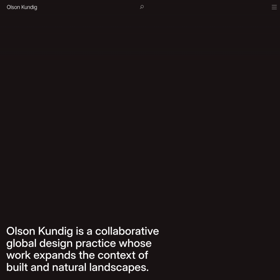 olsonkundig.com homepage screenshot
