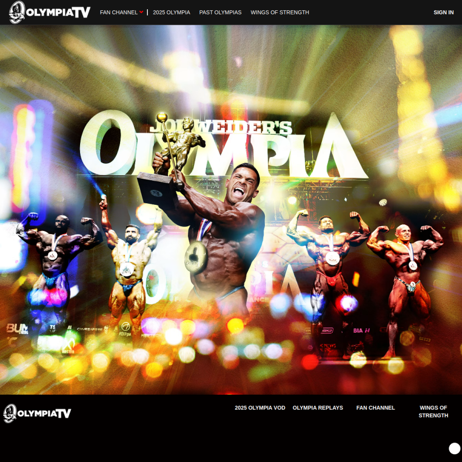 olympiaproductions.com homepage screenshot