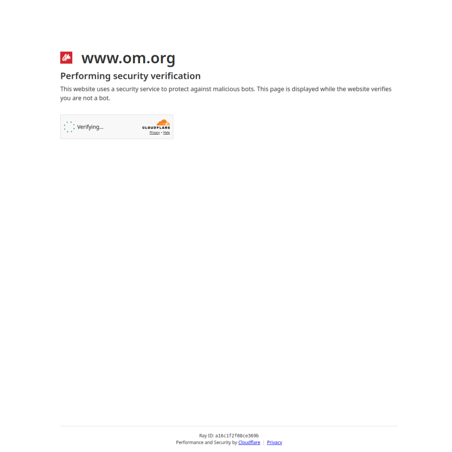om.org homepage screenshot