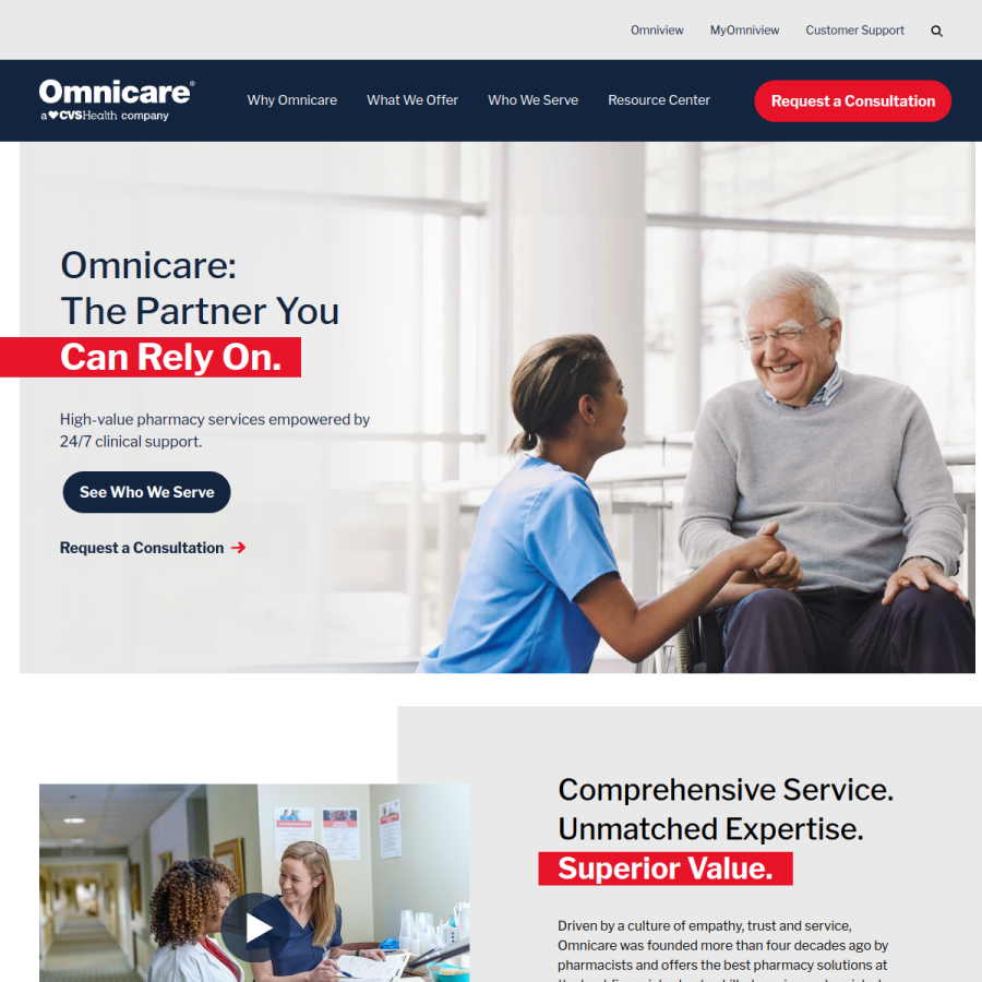 omnicare.com homepage screenshot