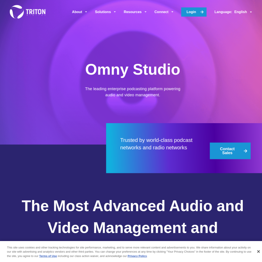 omnystudio.com homepage screenshot