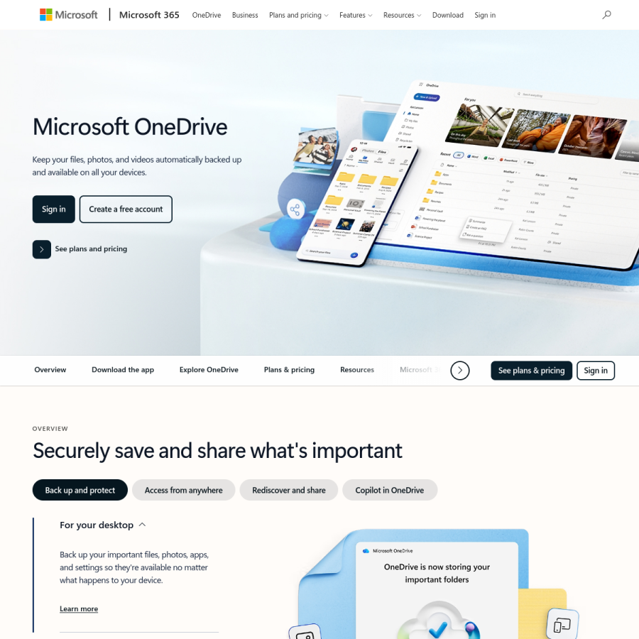 onedrive.live.com homepage screenshot