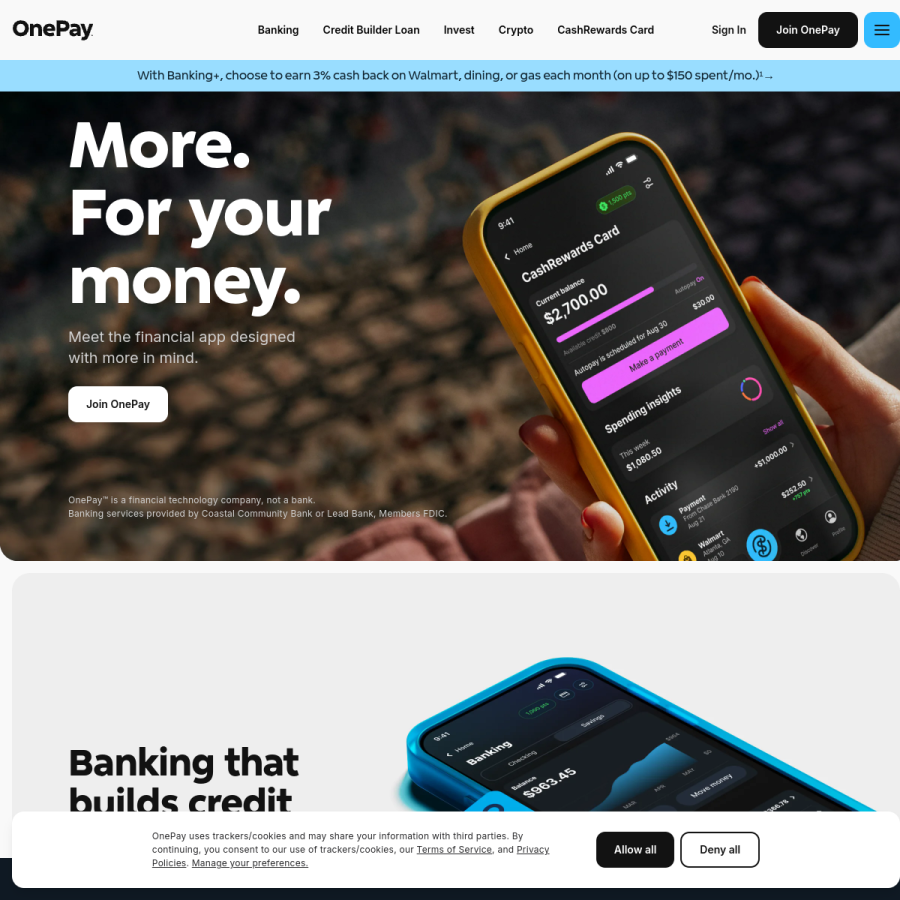onepay.com homepage screenshot