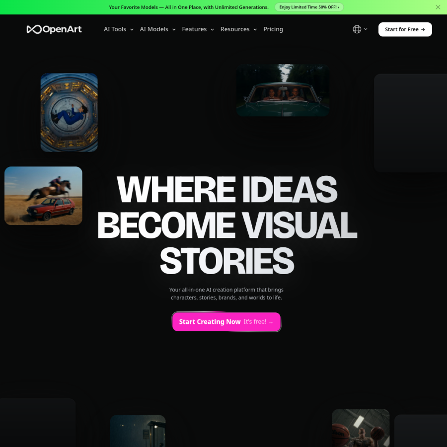 openart.ai homepage screenshot